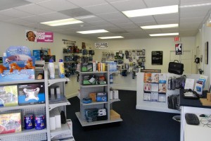 Showroom with the large display units